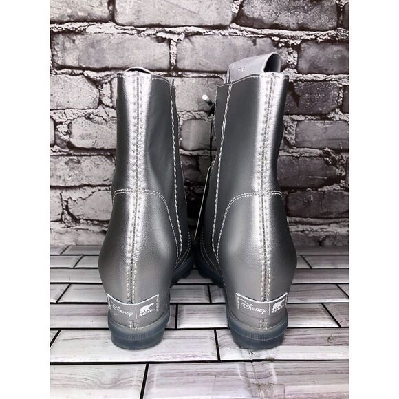 Sorel x Disney Joan of Arctic Metallic Silver Lace Wedge Frozen Boots Women 5/37 - Picture 6 of 16